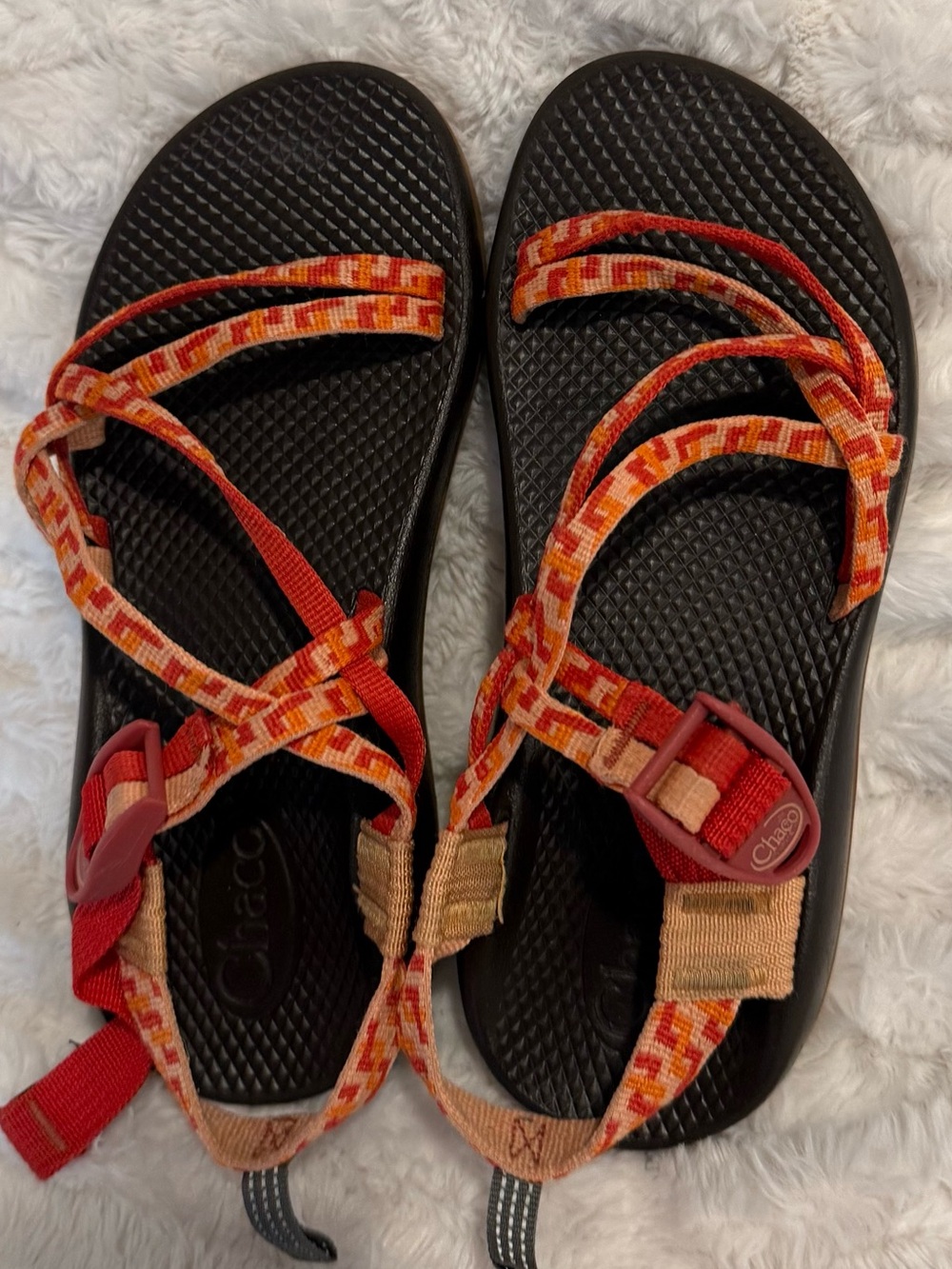 Chaco Girls Multicolor Red-Orange Sport Sandals